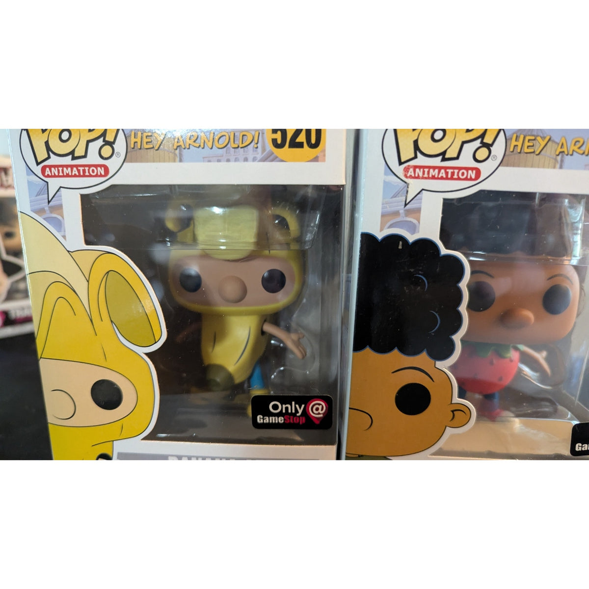 Funko Pop Hey Arnold! Combo Set - Banana Arnold #520 & Strawberry Gerald #521 GameStop Exclusives